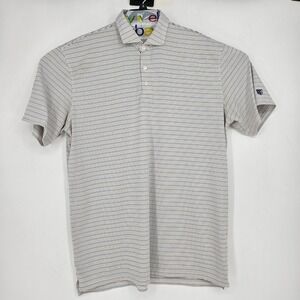 Holderness Bourne Polo Shirt Mens XL Short Sleeve Golf Performance Striped